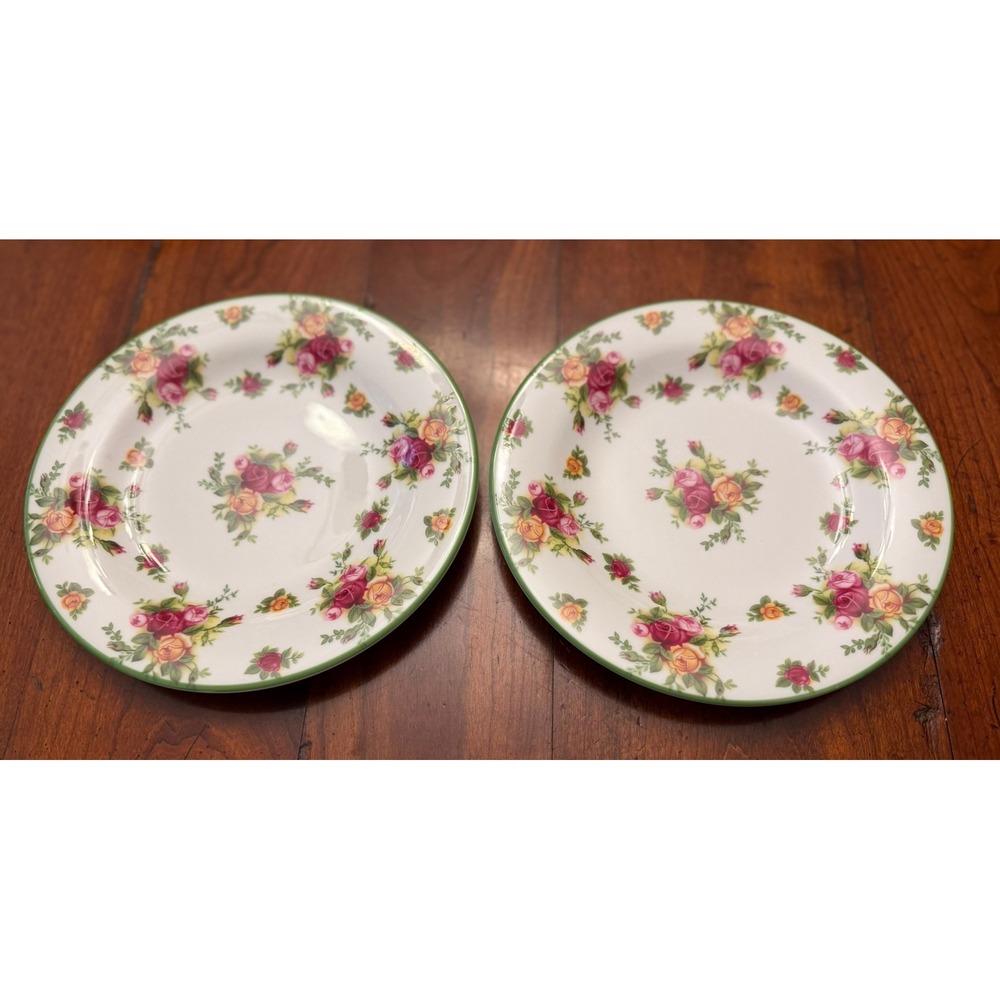 Royal Albert Old Country Roses Casual Classics 8" Salad Plates H 5271 Set of 2